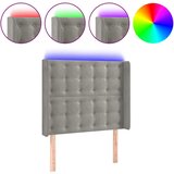 The Living Store led posteljno vzglavje svetlo sivo 93x16x118/128 cm žamet - led vzglavje, (21487861) | Shoptok.si