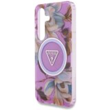  Originalni GUESS ovitek za Samsung Galaxy S25 5G - MagSafe - Flowers Triangle - GUHMS25SHFLPEDU | Shoptok.si
