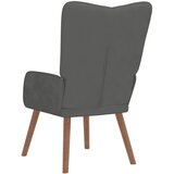  Stolica za opuštanje tamnosiva baršunasta | shoptok.hr