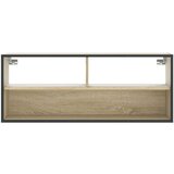 vidaXL TV omarica sonoma hrast 100x31x39,5 cm inženirski les in kovina | Shoptok.si