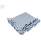 MimiNu Premium Dekica od pamučnog muslina 135x100 cm s ukrasnim volanom Jeans | shoptok.hr