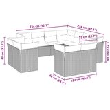  11-dijelni set vrtnih sofa poliratan s jastucima svijetlosivi | shoptok.hr