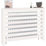  Pokrov za radijator bijeli 108,5 x 19 x 84 cm masivna borovina | shoptok.hr