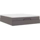  Otomanski okvir kreveta s madracem sivi 160x200cm umjetna koža | shoptok.hr