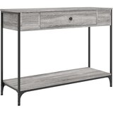  Konzolni stol siva boja hrasta 100x34 5x75 cm konstruirano drvo | shoptok.hr