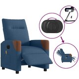  Električni masažni naslonjač od tkanine plavi | shoptok.hr