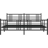 vidaXL Metalni okvir kreveta uzglavlje i podnožje crni 183x213 cm | shoptok.hr