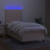  Box spring s madracem LED krem 100x200 cm od tkanine | shoptok.hr