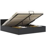 Maison Chic Dvižni Posteljni okvir - Dvoposteljna postelja - Zakonska postelja črno umetno usnje 180x200 cm, (21693816) | Shoptok.si