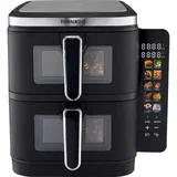 friteza na vrući zrak s dvije košare, 2×5,5 l (ukupno 11 l), 2×1400 W, 10
