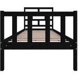  Okvir za krevet od borovine crni 75 x 190 cm jednokrevetni | Eponuda.com