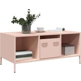 vidaXL Klubska mizica roza 101,5x50x43,5 cm valjano jeklo | Shoptok.si