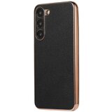 INORCO Za Samsung Galaxy S23 Nano Electroplating Litchi Texture Cover TPU ovitek za telefon iz pravega usnja, (22035464) Cene