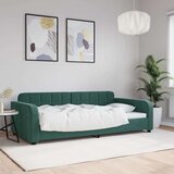  Raztegljiva postelja temno zelena 100x200 cm žamet Cene