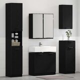 Set ormarića za kupaonicu 2 pcs Crni hrast Konstruirano drvo | shoptok.hr