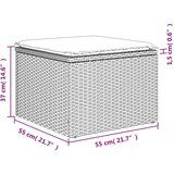  6-dijelni set vrtnih sofa s jastucima bež od poliratana | shoptok.hr