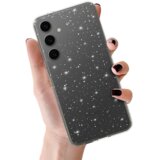 Onasi Silikonski ovitek z bleščicami za Samsung Galaxy S26 FE - prozoren s srebrnimi bleščicami Cene