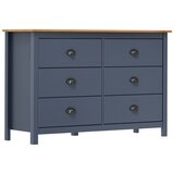 The Living Store Komoda Hill siva 125x40x80 cm trdna borovina - Komoda, (21662313) | Shoptok.si
