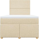  Krevet s oprugama i madracem krem 120 x 200 cm od tkanine | shoptok.hr
