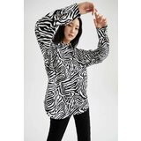 Defacto Oversize Fit Long Sleeve Zebra Print Shirt Cene