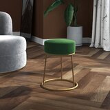 vidaXL Okrogel stolček zelen žamet | Shoptok.si
