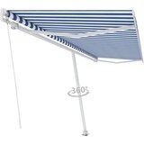  Samostojeća tenda na ručno uvlačenje 500 x 300 cm plavo-bijela | shoptok.hr