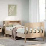  Krevet s regalom za knjige bez madraca 90x200 cm od borovine