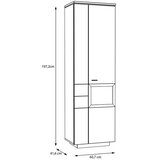 Hom`in vitrina, barve hrasta, peščene barve | Shoptok.si