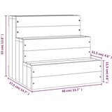 Stepenice za kućne ljubimce bijele 40x37,5x35 cm od borovine | shoptok.hr