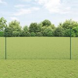 vidaXL varjena žična ograja z 5 U stebrički Zelena 1.6x10 m Jeklo Cene
