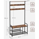  Stalak za odeću NAVOR braon/crna | Eponuda.com