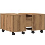vidaXL Stol za kavu Artisan hrast 60x60x38 cm izrađeno drvo | shoptok.hr