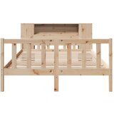 vidaXL Krevet s regalom za knjige bez madraca 120x190 cm od borovine | shoptok.hr
