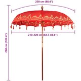  Balineški Parasol Crvena 215 x 215 x 260 cm | Eponuda.com