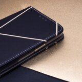 Onasi Mistik preklopna torbica Xiaomi Redmi 10C - črna z zlatimi črtami | Shoptok.si