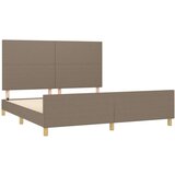  Okvir za krevet s uzglavljem smeđesivi 160 x 200 cm od tkanine | shoptok.hr