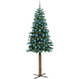 vidaXL Ožja jelka med 300 LED Zelena 210 cm PVC in trden bor | Shoptok.si
