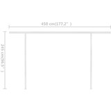 vidaXL Tenda na ručno uvlačenje sa stupovima 4 x 3 m antracit | shoptok.hr