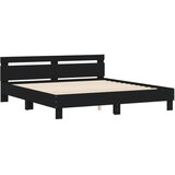  Okvir za krevet s uzglavljem i LED crni 180x200 cm | Eponuda.com