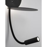 Nova Luce Crna LED zidna lampa aluminijska sa savitljivom konstrukcijom/s USB priključkom Eclip – | shoptok.hr