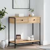  Konzolni stol boja hrasta 75 x 34 5 x 75 cm konstruirano drvo | shoptok.hr