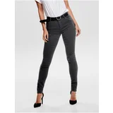 Only Dark Grey Skinny Fit Jeans Rain Life - Women