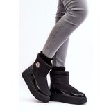 Boto Women's Slip-On Snow Boots On Platform Black Gattea | ePonuda.com