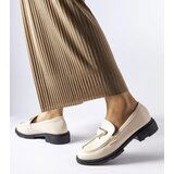Gemre Beige loafers embellished with rhinestones Marsilius | Shoptok.si