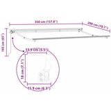  Okvir tende Podesiva Bijeli 3,5 x 2 m Čelik | shoptok.hr