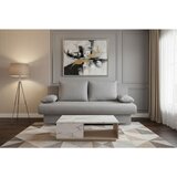 P & B ZOFA S POSTELJNO FUNKCIJO, svetlo siva tekstil, leseni material | Shoptok.si