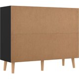  Komoda crna 90 x 30 x 72 cm od konstruiranog drva | shoptok.hr