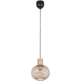 Trio Leuchten Moderne draad hanglamp zwart met beige 23cm - Gila Cene