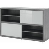 CARRYHOME REGAL 140/87/35,6 cm siva, bela, visoki sijaj | Shoptok.si