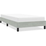 vidaXL posteljni okvir brez vzmetnice svetlo siva 90x210 cm žamet | Shoptok.si